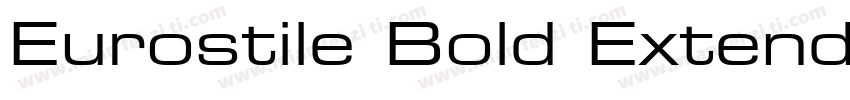Eurostile Bold Extended字体转换